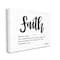 Stupell Industries Faith Definition Religious Black And White Word Design Canvas Wall Art